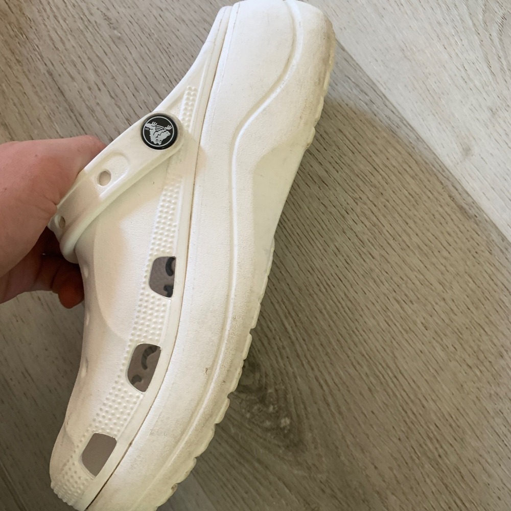 Crocs Women Platform size 8  White Sandals Clogs summer wedges‎ - Picture 3 of 8